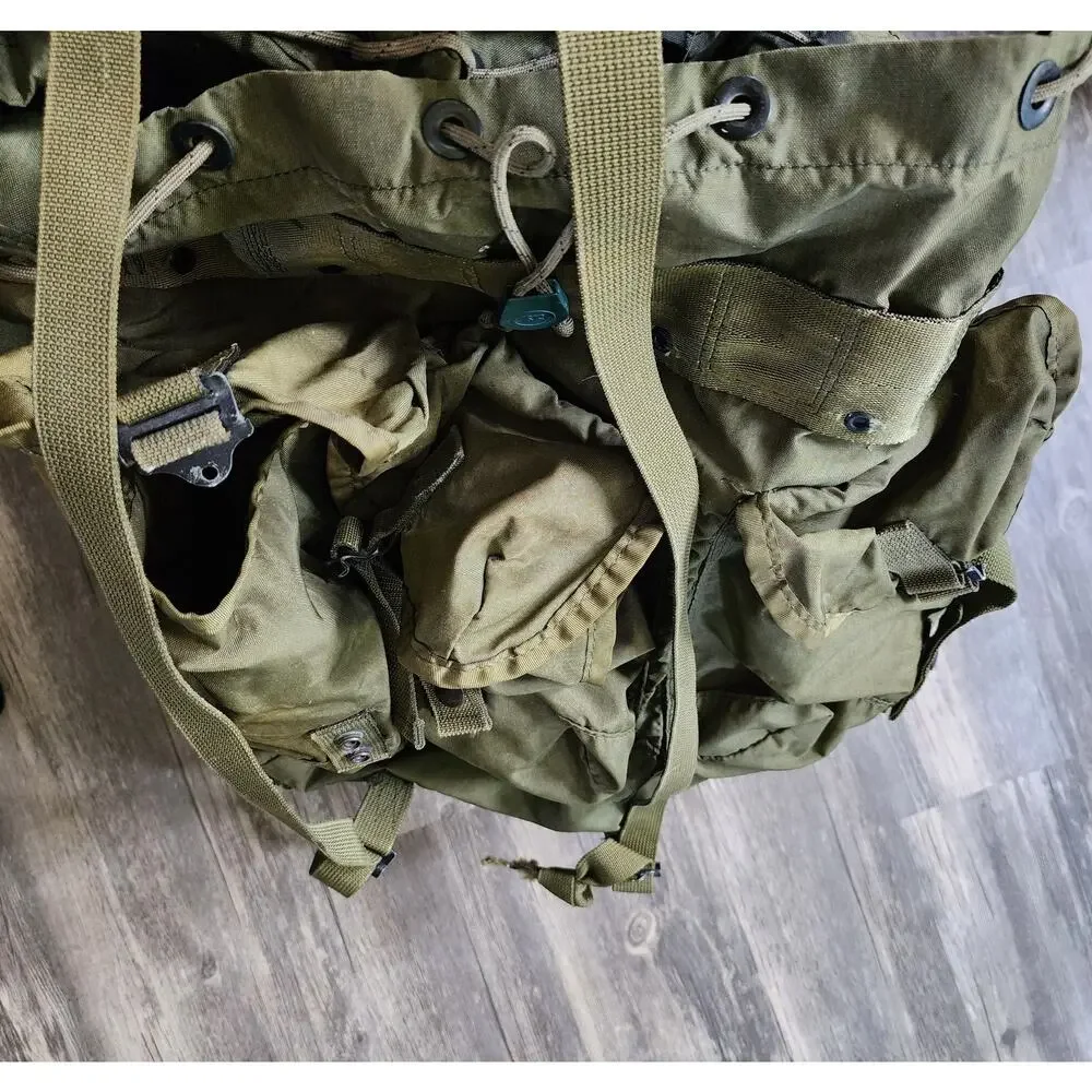 Vintage US Army Field Pack Combat LC-1 Medium Alice Backpack Metal Frame & Strap